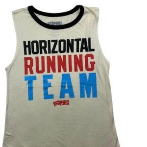 Pitch perfect tank top. Horizontal running club.